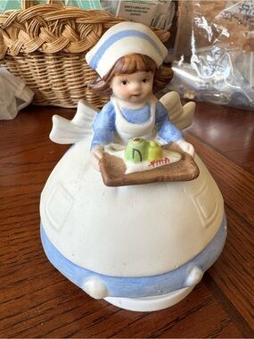 MSR Imports Vintage Nurse Caregiver Music Box Plays You Light Up My Life Spins